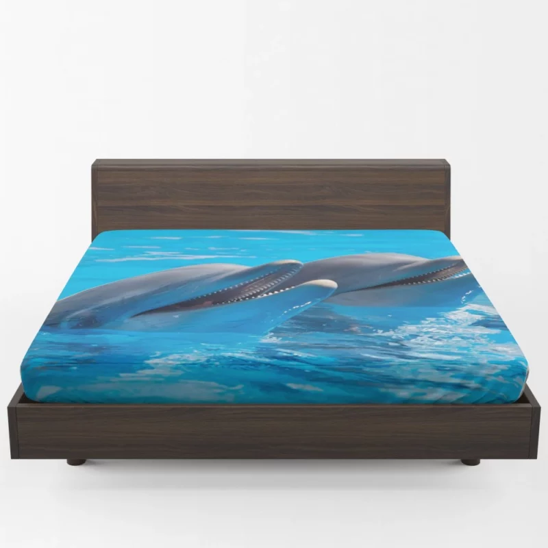 Dolphins Delight Ocean Harmony Fitted Sheet