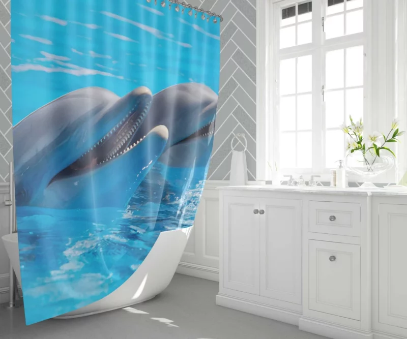 Dolphins Delight Ocean Harmony Shower Curtain 1