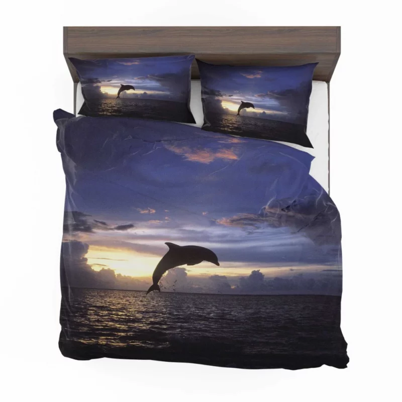 Dolphins Play Aquatic Companionship Bedding Set 1