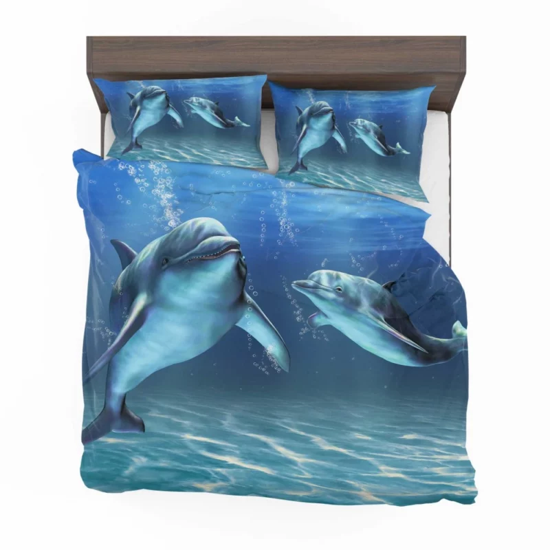 Dolphins Underwater Ballet Ocean Elegance Bedding Set 1