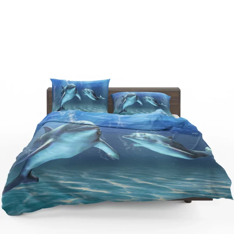 Dolphins Underwater Ballet Ocean Elegance Bedding Set