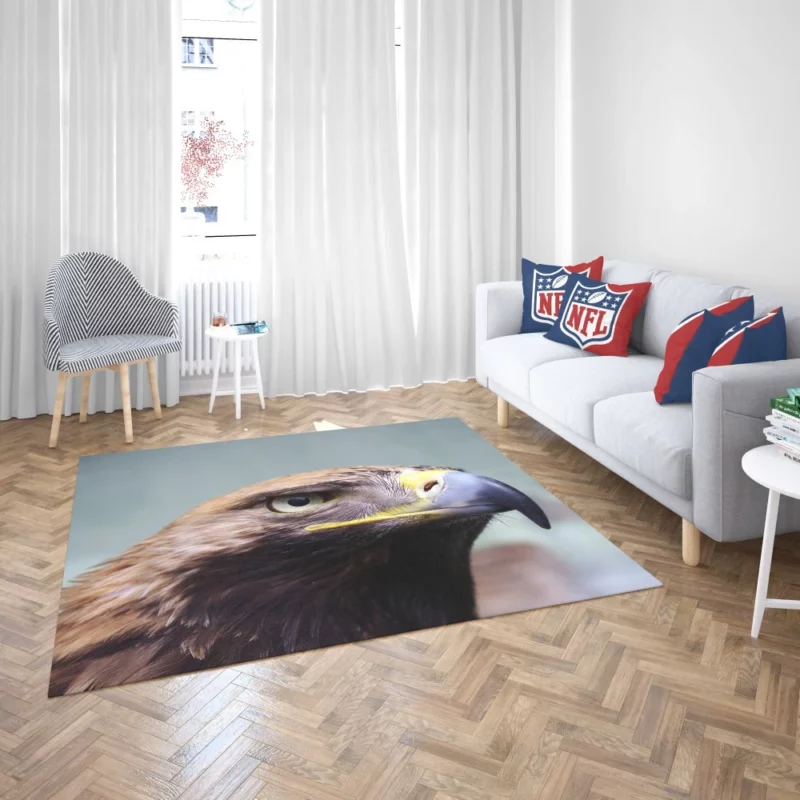 Eagle Fierce Stare Predatory Vigil Rug 2