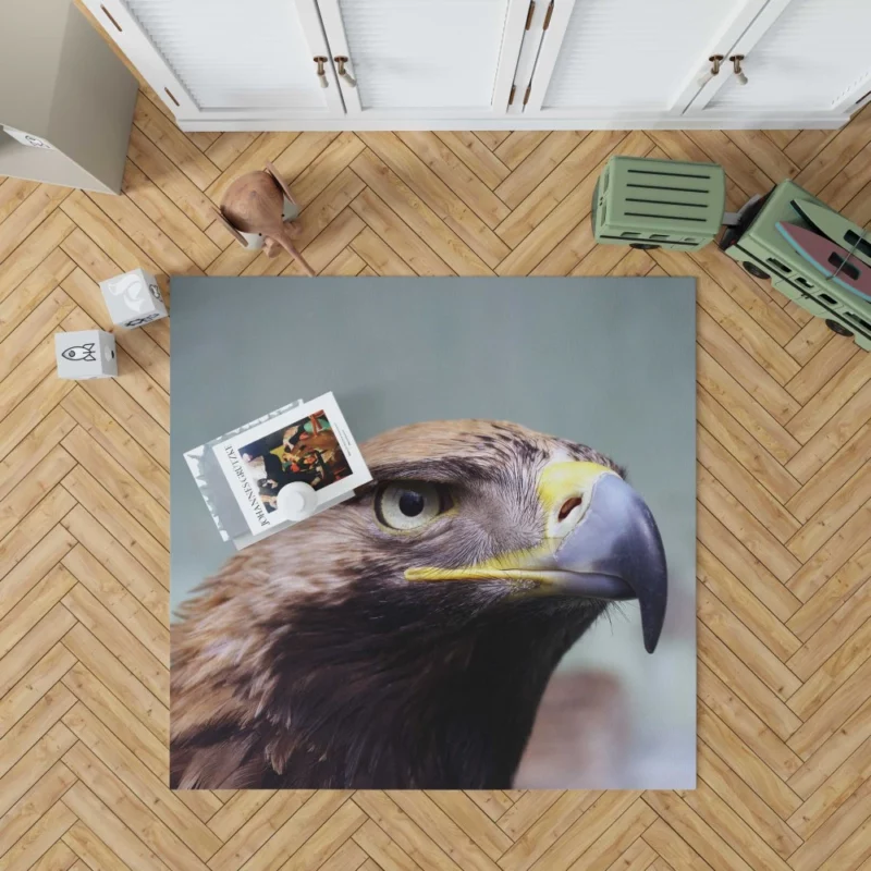 Eagle Fierce Stare Predatory Vigil Rug