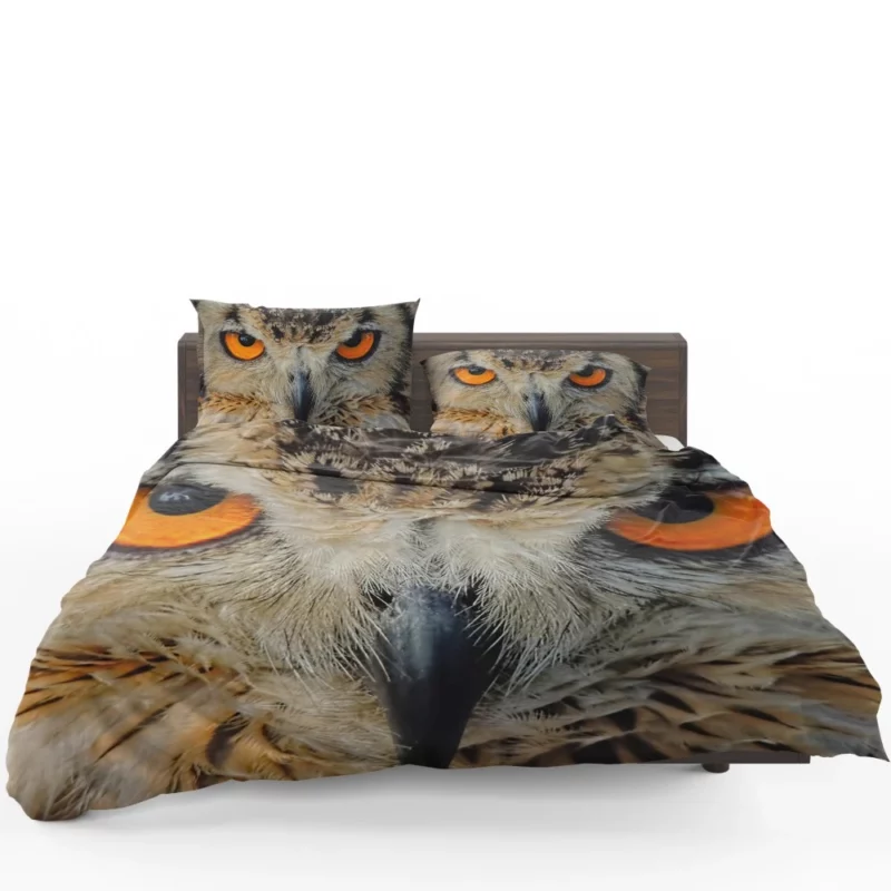 Eagle-Owl Close-Up Majestic Bird Bedding Set