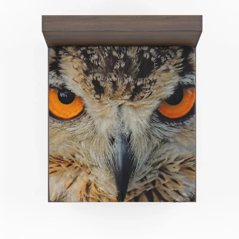 Eagle-Owl Close-Up Majestic Bird Fitted Sheet 1