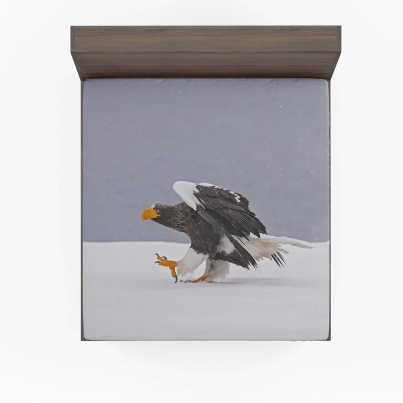 Eagle Snowy Landing Arctic Majesty Fitted Sheet 1