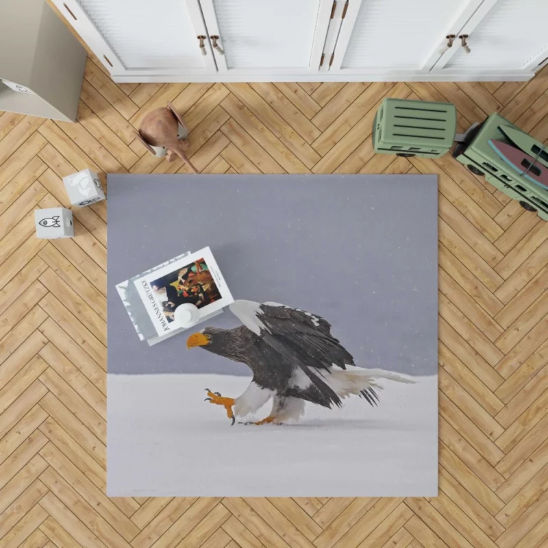 Eagle Snowy Landing Arctic Majesty Rug