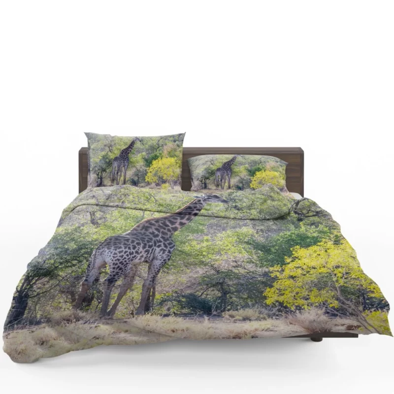 Elegant Giraffe Graceful Stance Bedding Set