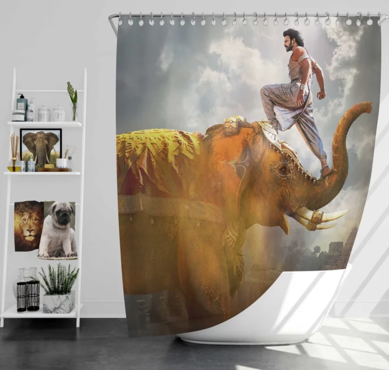 Elephant Grand Baahubali Journey Shower Curtain