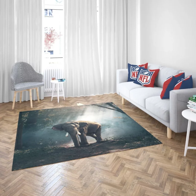 Elephant Majestic Mammal of the Reserve Rug 2