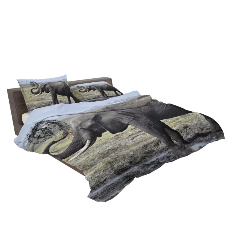 Elephant Playful Dirt Tossing Bedding Set 2