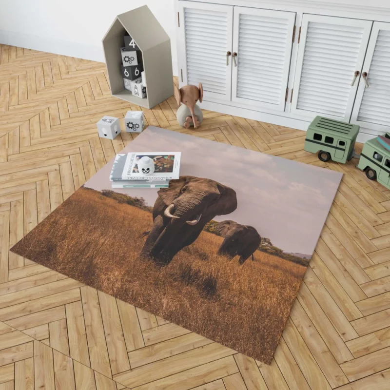 Elephant Wild Rug 1