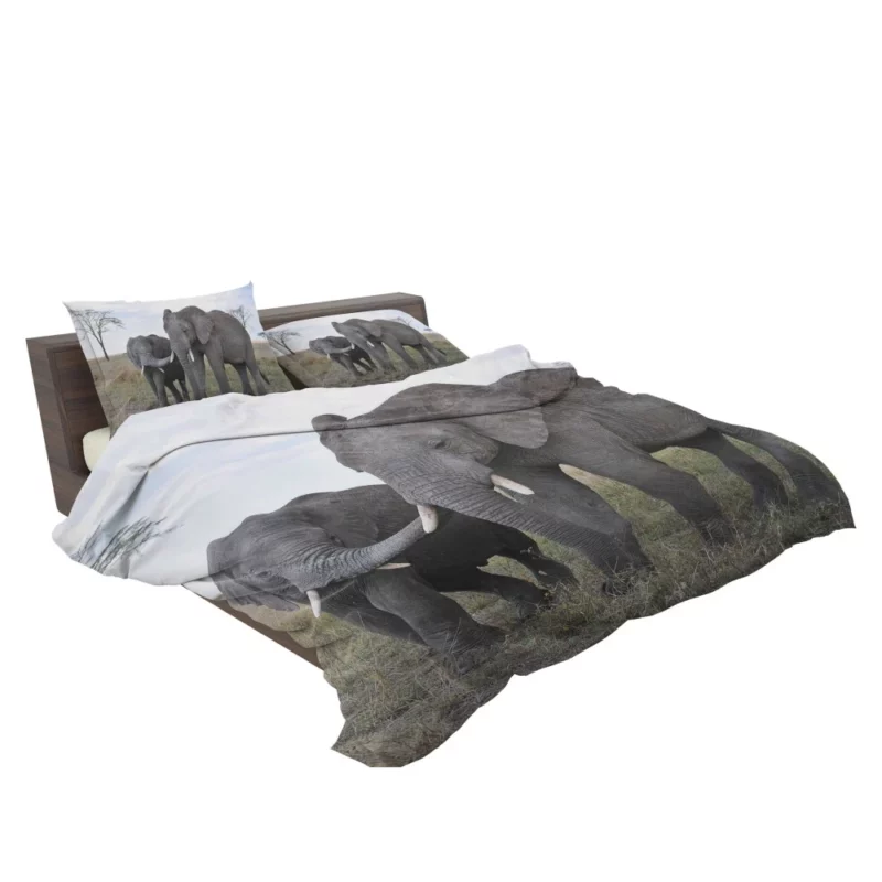 Elephants in Serengeti National Park African Majesty Bedding Set 2