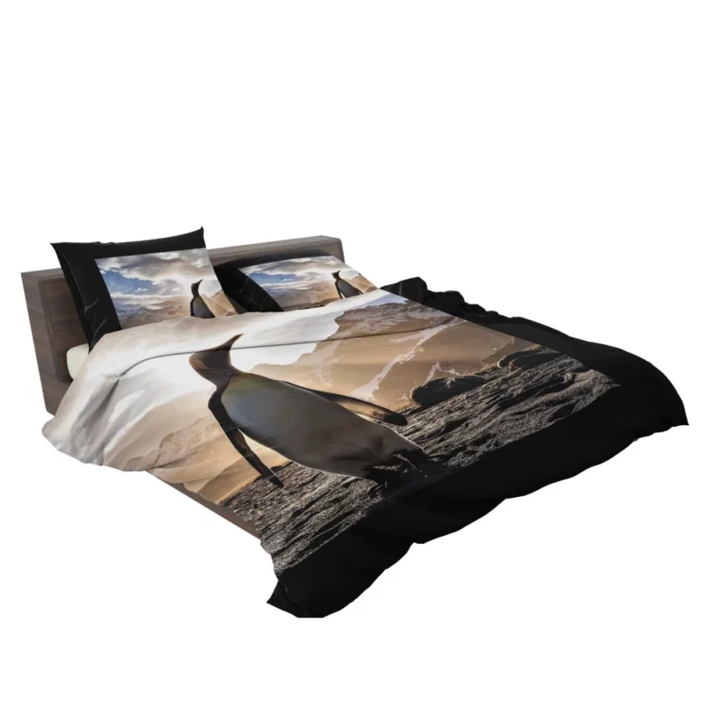 Emperor Penguin Basking in Sunbeam Bedding Set 2