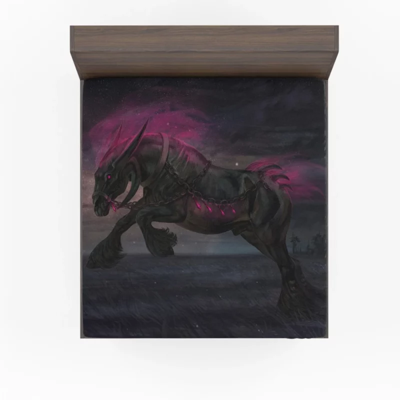 Enchanted Night Guardian Warden Wolf Fitted Sheet 1