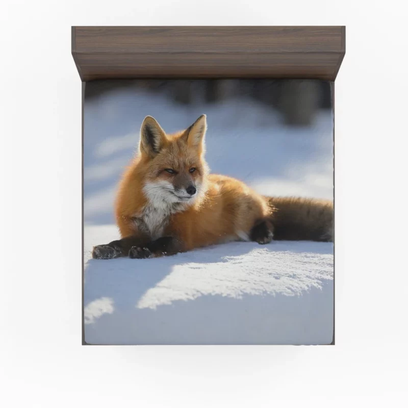 Enchanted Wilderness Fox Snow Fitted Sheet 1