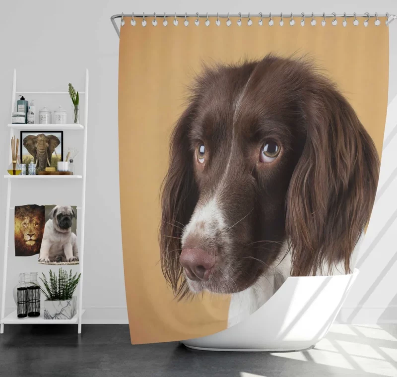 English Springer Spaniel Lively Companion Shower Curtain