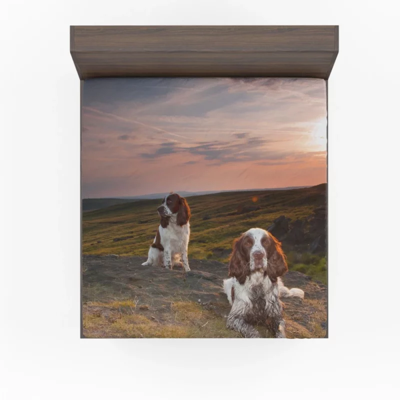 English Springer Spaniel Rustic Charm Fitted Sheet 1