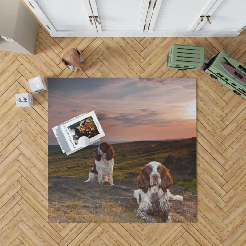 English Springer Spaniel Rustic Charm Rug