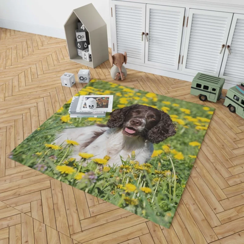 English Springer Spaniel Yellow Adventure Rug 1