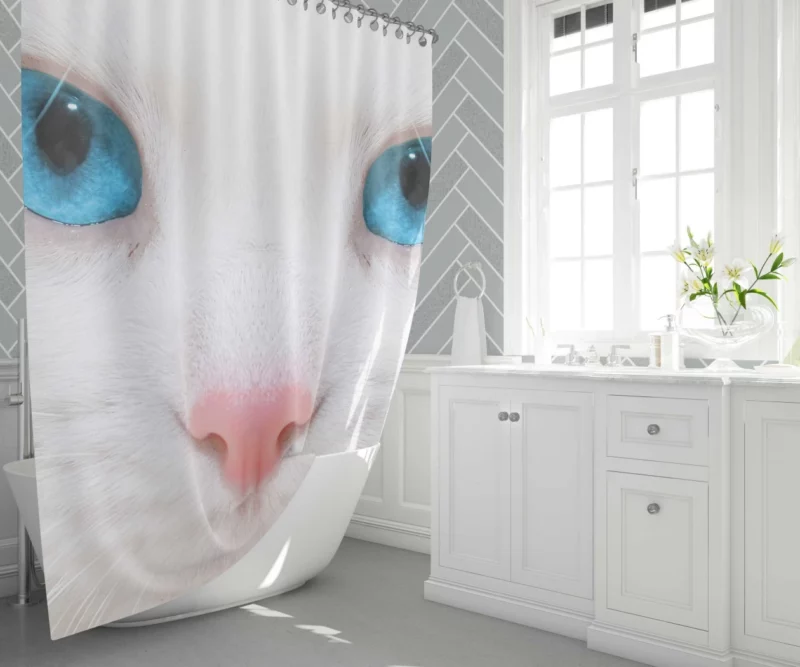 Enigmatic Feline Look Shower Curtain 1