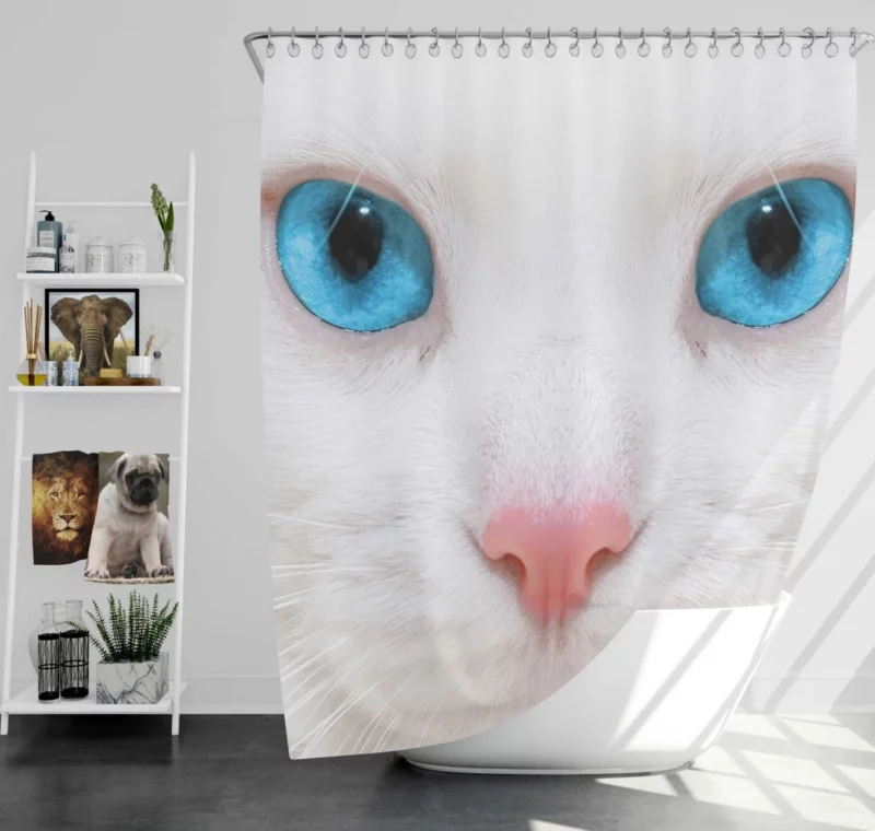 Enigmatic Feline Look Shower Curtain