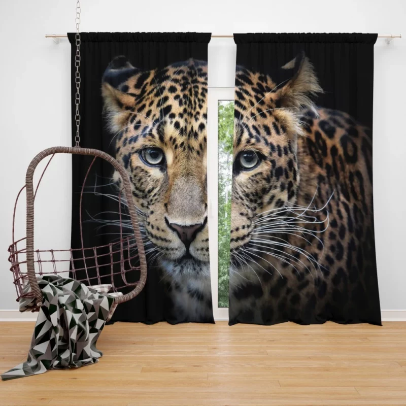 Enigmatic Leopard Presence Curtain