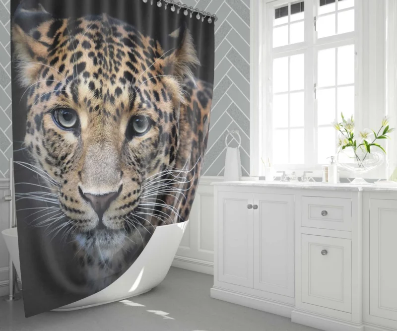 Enigmatic Leopard Presence Shower Curtain 1