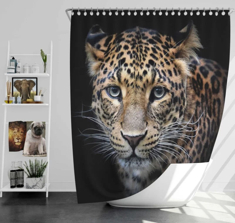 Enigmatic Leopard Presence Shower Curtain