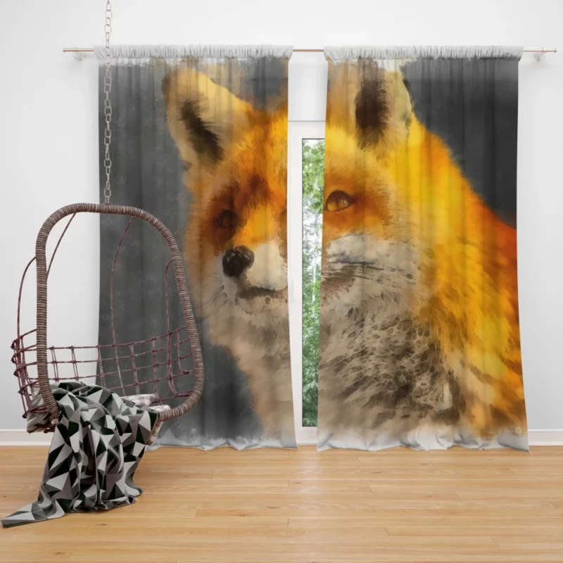 Enigmatic Lynx Stare Wilderness Beauty Curtain