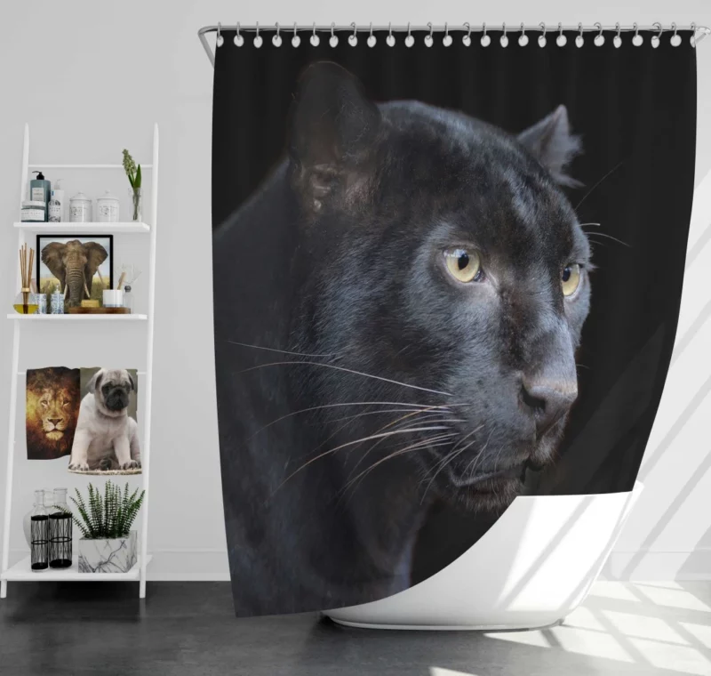 Enigmatic Panther Presence in the Wild Shower Curtain