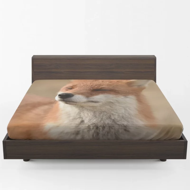 Enigmatic Stare Fox Charm Fitted Sheet