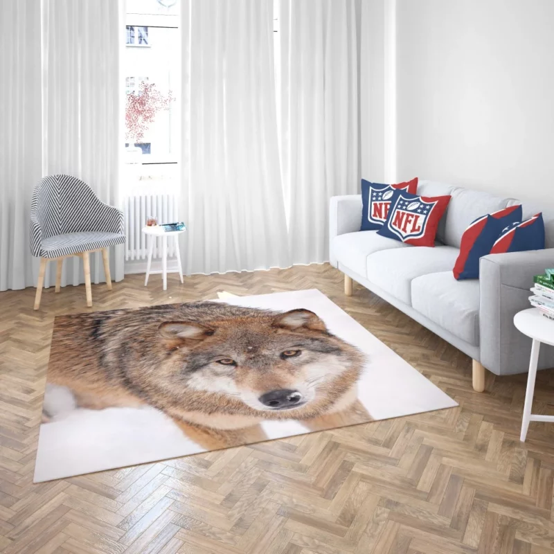 Enigmatic Wolf Gaze Untamed Wilderness Rug 2