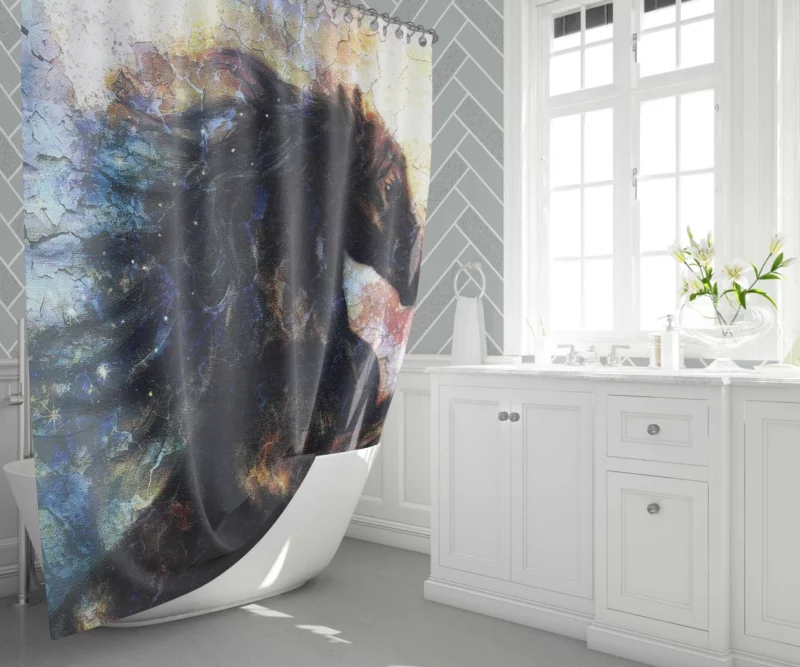 Equine Artistry Majestic Horse Portrait Shower Curtain 1