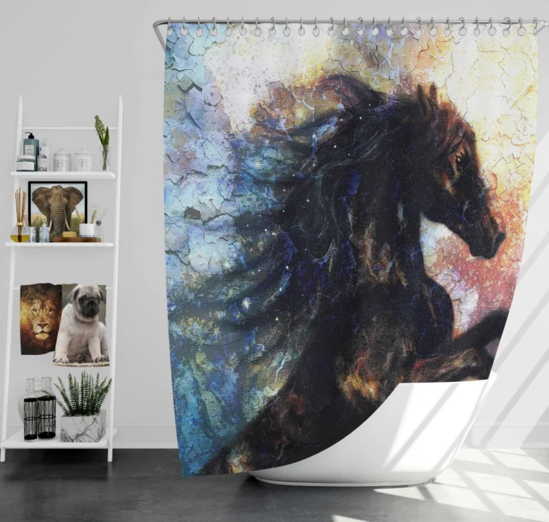 Equine Artistry Majestic Horse Portrait Shower Curtain