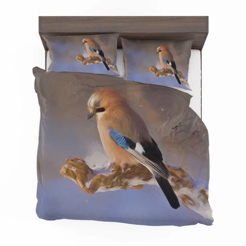 Eurasian Jay Oil-Painted Essence Artful Bird Bedding Set 1