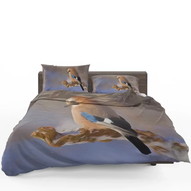 Eurasian Jay Oil-Painted Essence Artful Bird Bedding Set