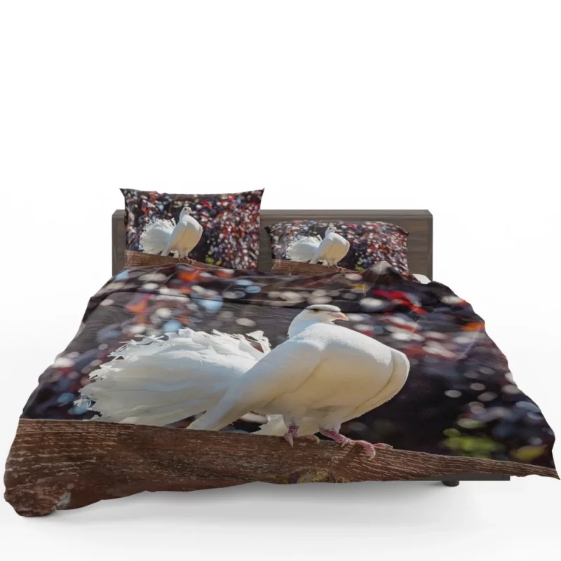 Fantail Pigeon Graceful Stance Feathered Wonder Bedding Set