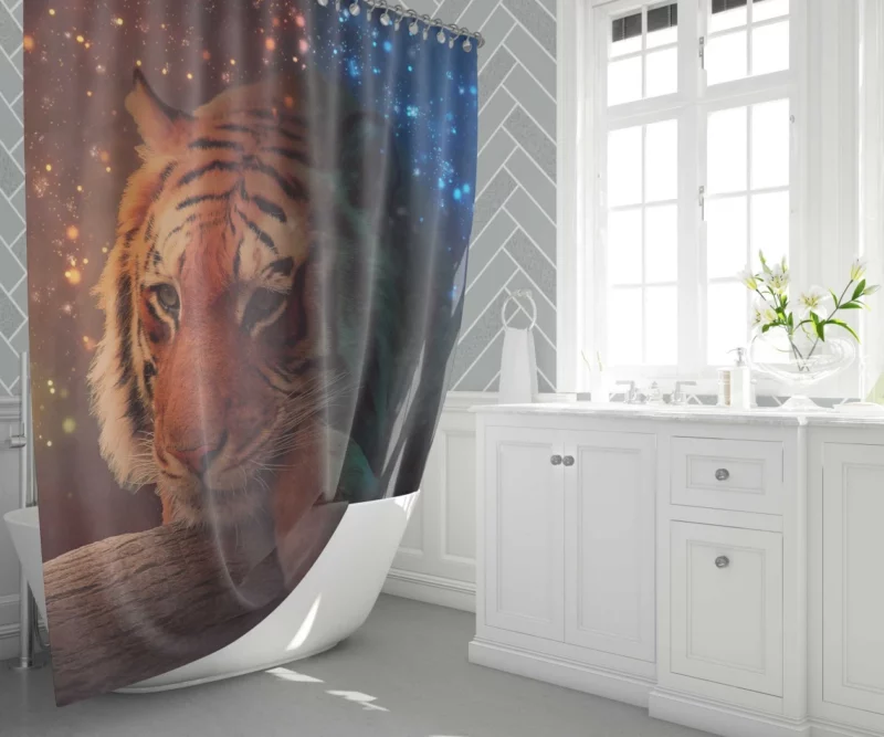 Fantasy Tiger Mystic Power Shower Curtain 1