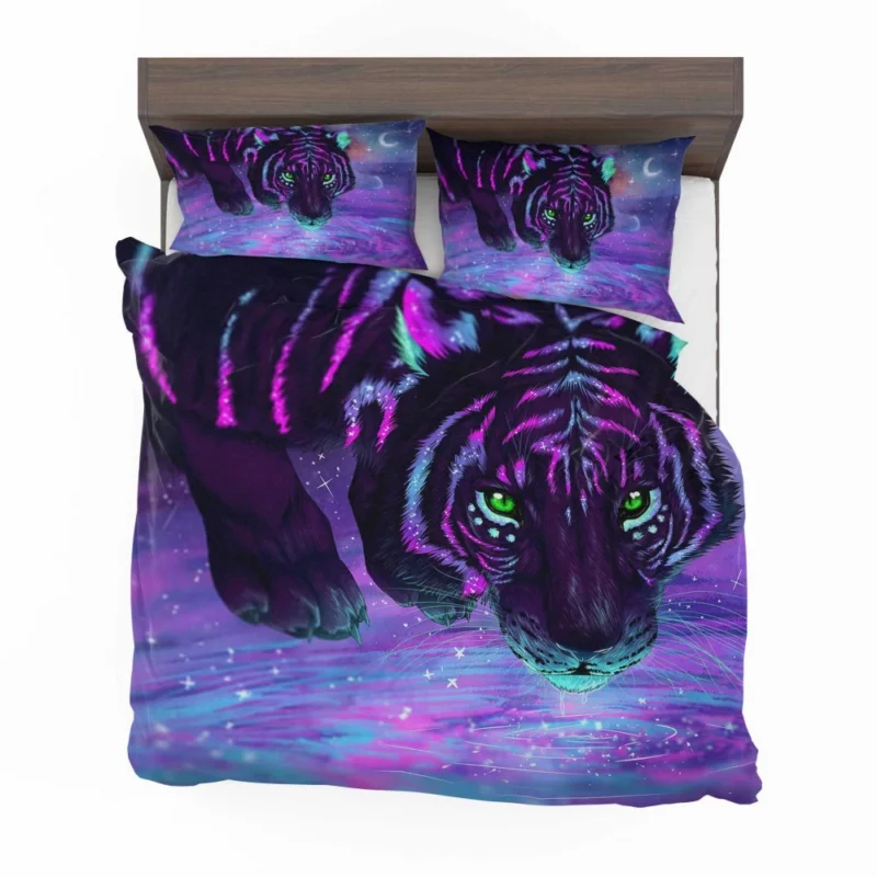 Fantasy Tiger Night Reflections Bedding Set 1