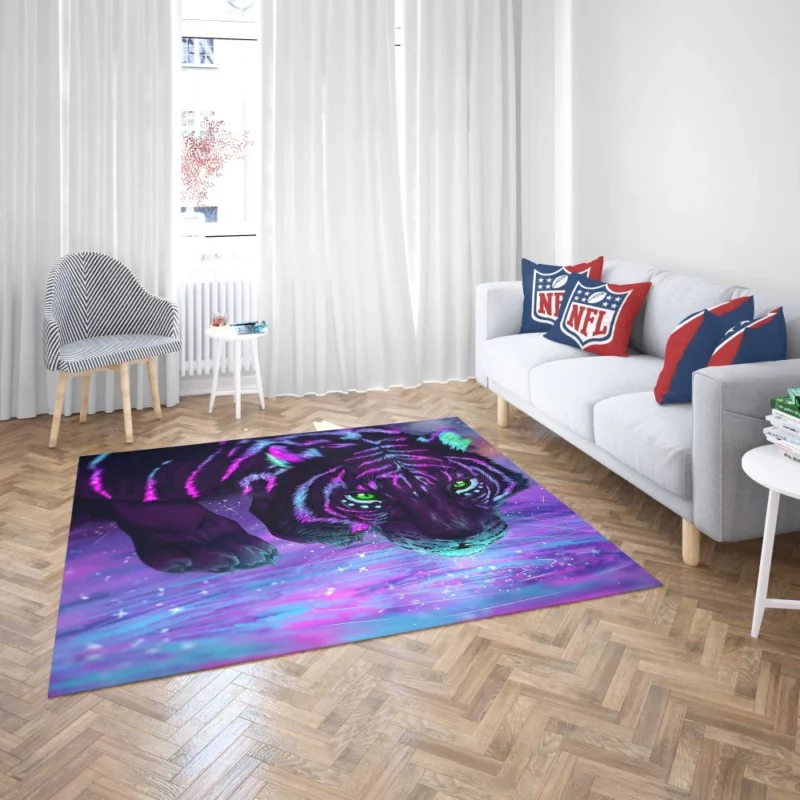 Fantasy Tiger Night Reflections Rug 2