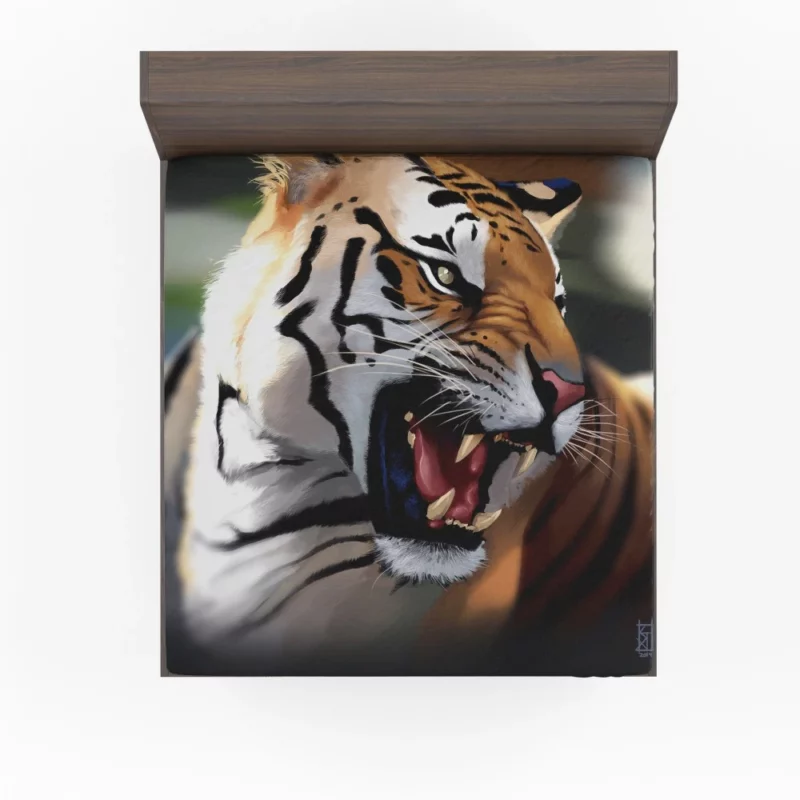 Fantasy Tiger Power Imagined Majesty Fitted Sheet 1