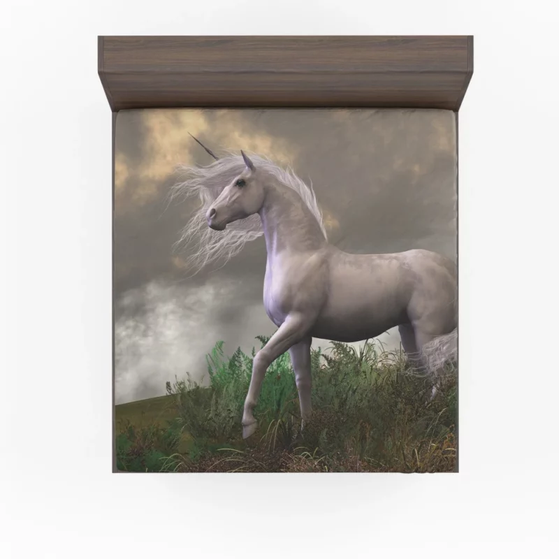 Fantasy Unicorn Cloudy Dreams Mythic Beauty Fitted Sheet 1