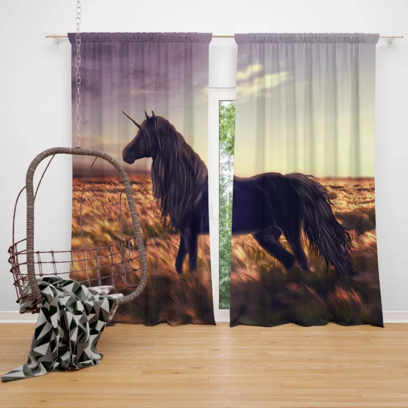 Fantasy Unicorn Enchanted Wonder Curtain