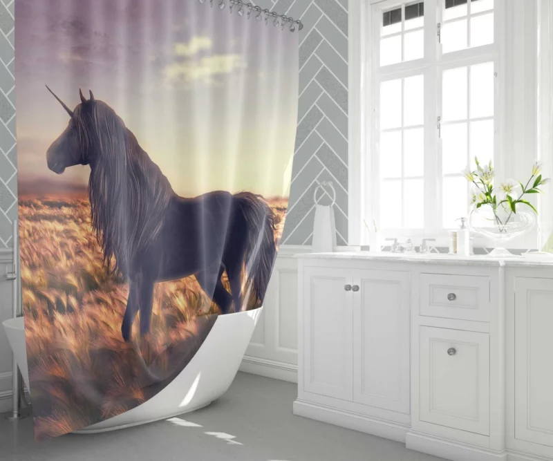 Fantasy Unicorn Enchanted Wonder Shower Curtain 1