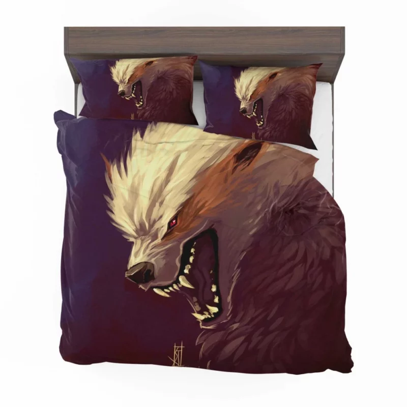 Fantasy Wolf Arcane Creature Form Bedding Set 1