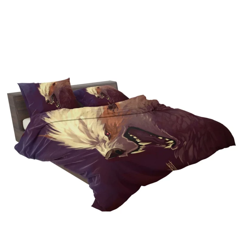 Fantasy Wolf Arcane Creature Form Bedding Set 2