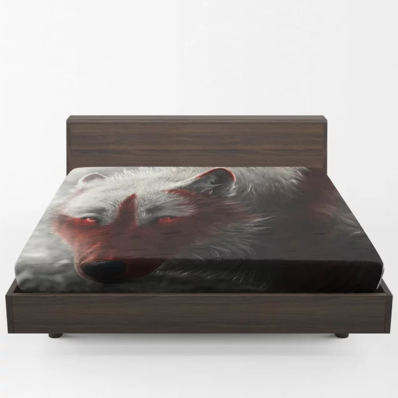 Fantasy Wolf Enigmatic Gaze Fitted Sheet