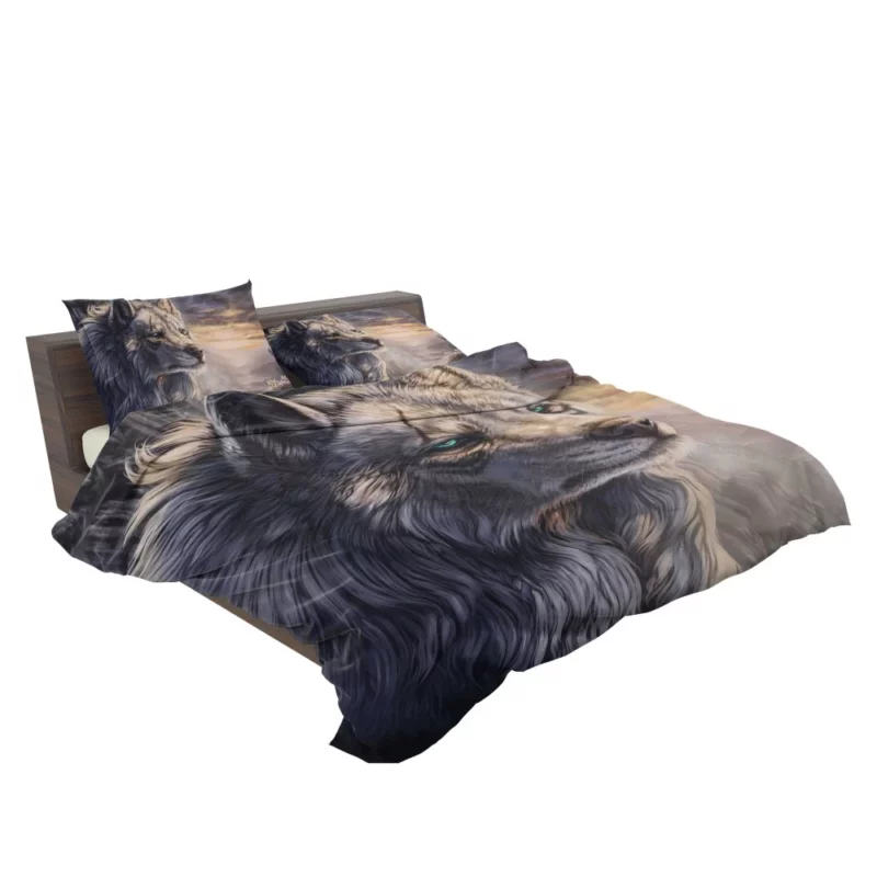 Fantasy Wolf Mystic Landscape Bedding Set 2