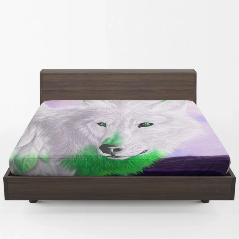 Fantasy Wolf Mystical Presence Fitted Sheet